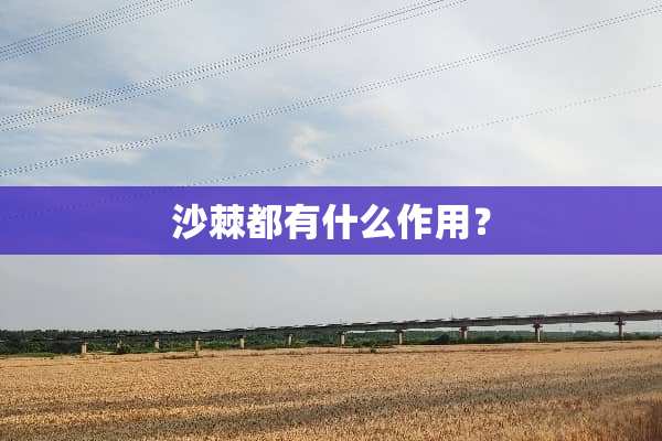 沙棘都有什么作用？
