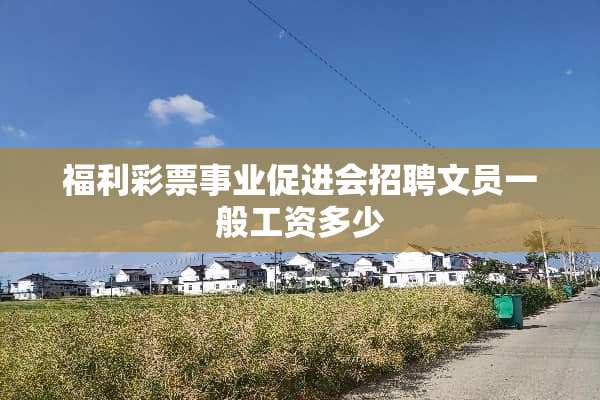 福利**事业促进会招聘文员一般工资多少