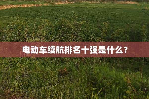 电动车续航排名十强是什么？