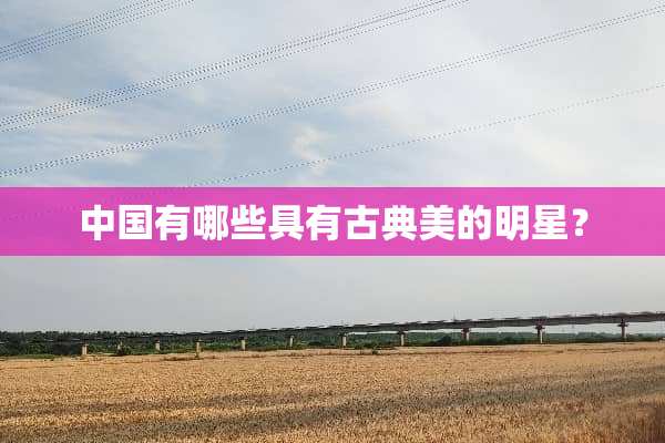 中国有哪些具有古典美的明星？