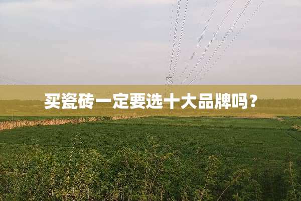 买瓷砖一定要选十大品牌吗？