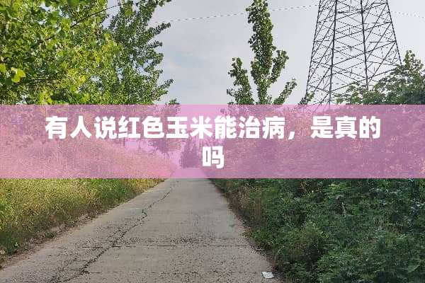有人说红色玉米能治病，是真的吗