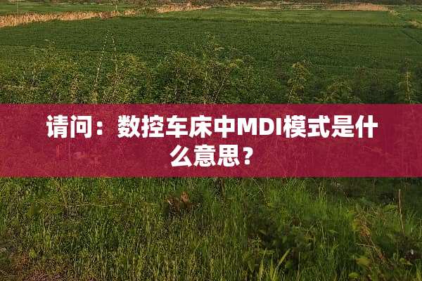 请问：数控车床中MDI模式是什么意思？