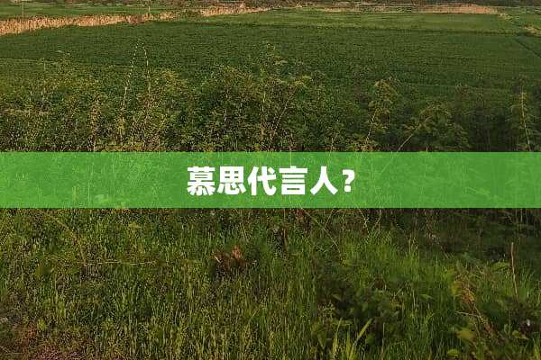 慕思代言人？