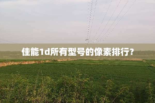 佳能1d所有型号的像素排行？