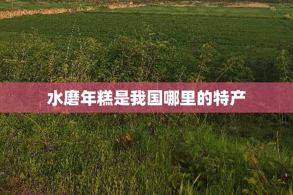 水磨年糕是我国哪里的特产