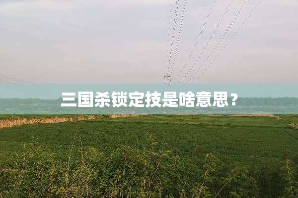 三国杀锁定技是啥意思？