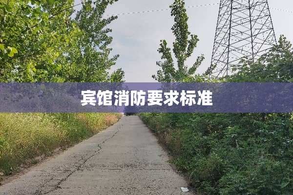 宾馆消防要求标准