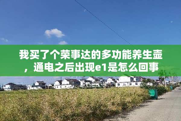 我买了个荣事达的多功能养生壶，通电之后出现e1是怎么回事