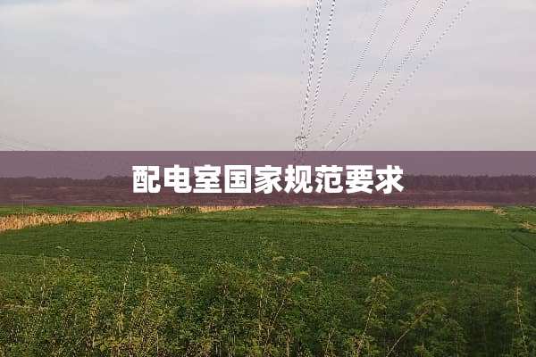 配电室国家规范要求