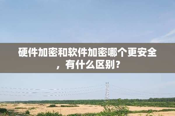 硬件加密和软件加密哪个更安全，有什么区别？
