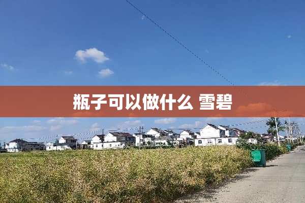 瓶子可以做什么 雪碧