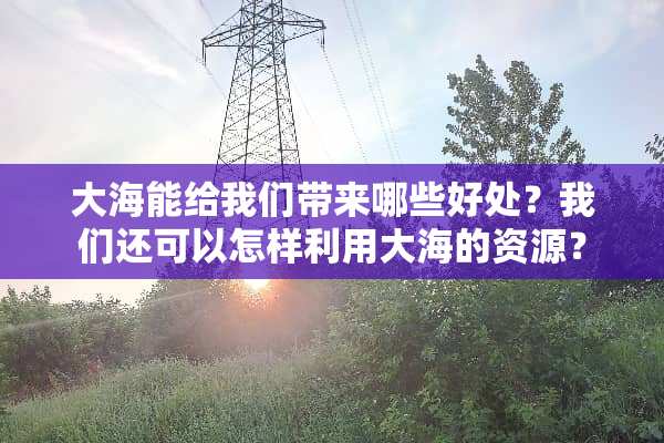大海能给我们带来哪些好处？我们还可以怎样利用大海的资源？