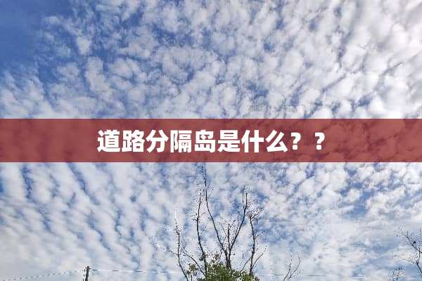 道路分隔岛是什么？？