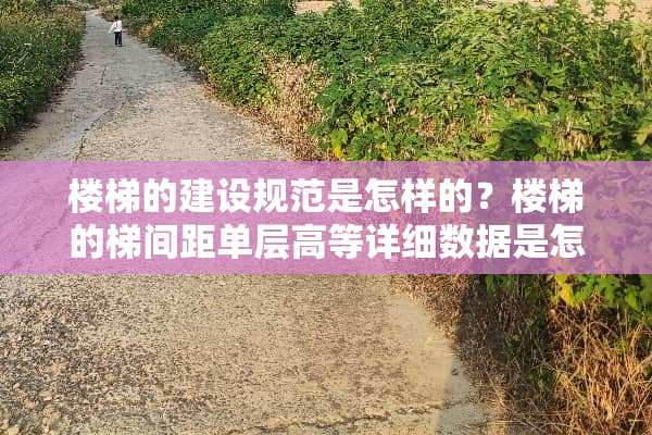 楼梯的建设规范是怎样的？楼梯的梯间距单层高等详细数据是怎样的？