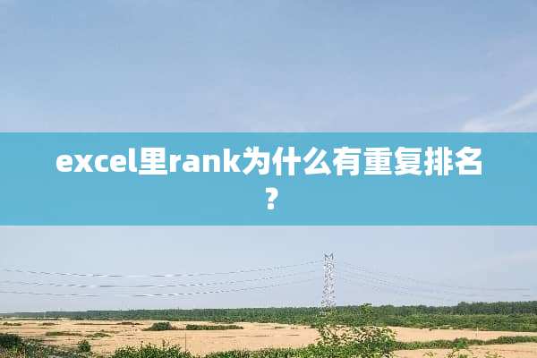 excel里rank为什么有重复排名？