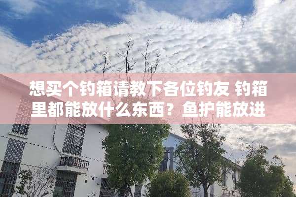 想买个钓箱请教下各位钓友 钓箱里都能放什么东西？鱼护能放进去吗？还能放什么东西？