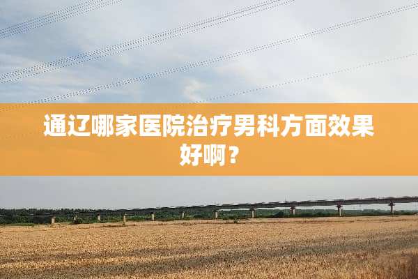 通辽哪家医院治疗男科方面效果好啊？
