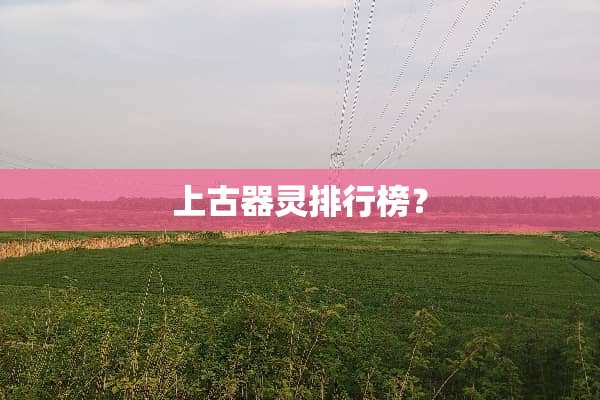 上古器灵排行榜？