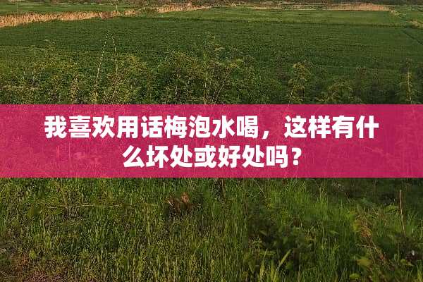我喜欢用话梅泡水喝，这样有什么坏处或好处吗？
