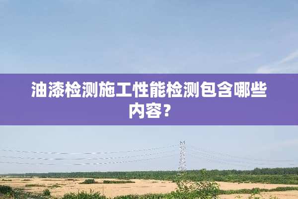 油漆检测施工性能检测包含哪些内容？