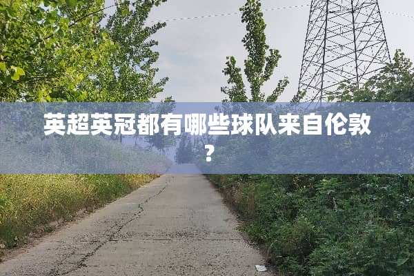 英超英冠都有哪些球队来自伦敦？