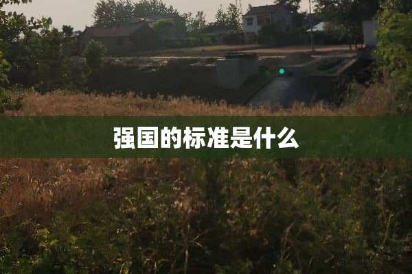 强国的标准是什么