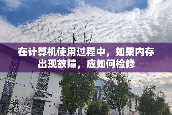 在计算机使用过程中，如果内存出现故障，应如何检修