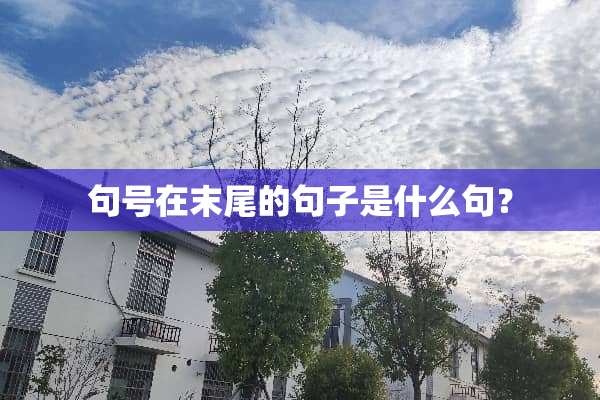 句号在末尾的句子是什么句？