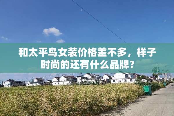 和太平鸟女装价格差不多，样子时尚的还有什么品牌？