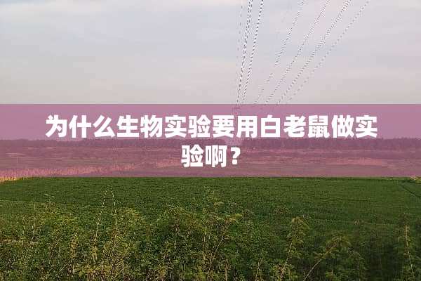 为什么生物实验要用白老鼠做实验啊？