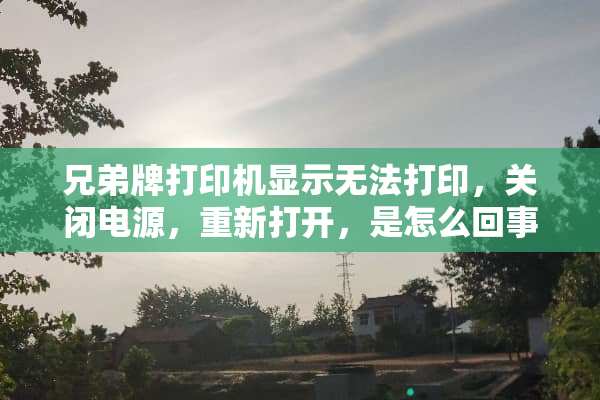 兄弟牌打印机显示无法打印，关闭电源，重新打开，是怎么回事！