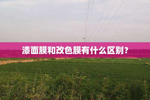 漆面膜和改色膜有什么区别？