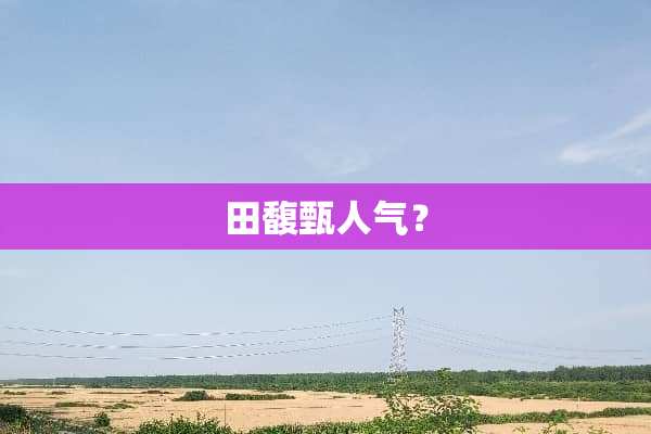 田馥甄人气？