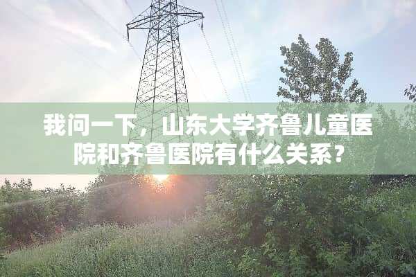 我问一下，山东大学齐鲁儿童医院和齐鲁医院有什么关系？