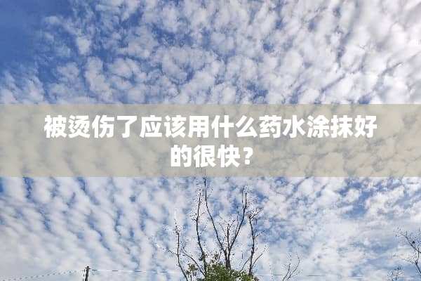 被烫伤了应该用什么药水涂抹好的很快？