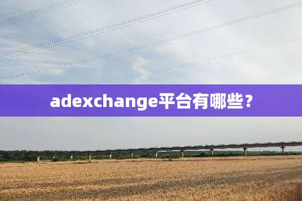 adexchange平台有哪些？