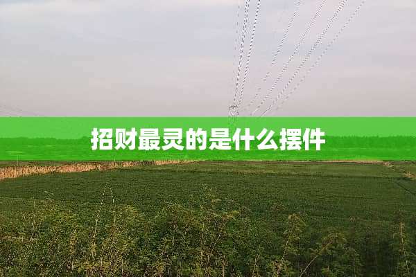 招财最灵的是什么摆件