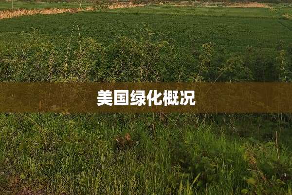 美国绿化概况