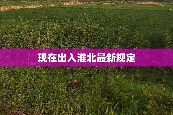现在出入淮北最新规定