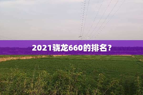2021骁龙660的排名？