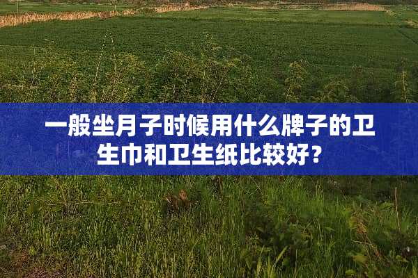 一般坐月子时候用什么牌子的卫生巾和卫生纸比较好？