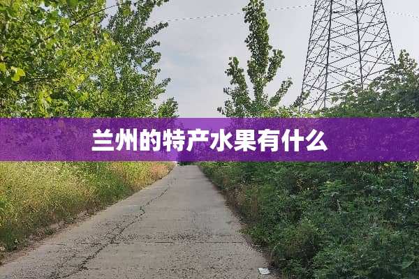 兰州的特产水果有什么