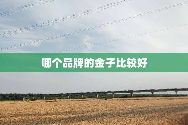 哪个品牌的金子比较好