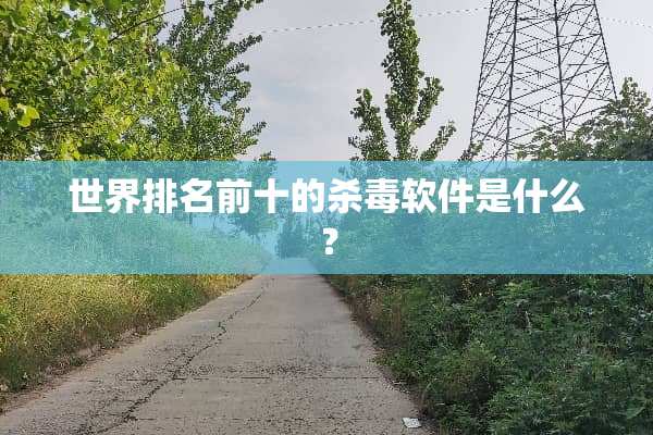 世界排名前十的杀毒软件是什么？