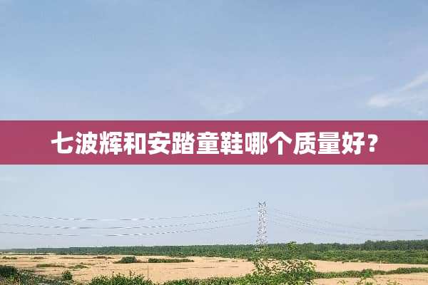 七波辉和安踏童鞋哪个质量好？