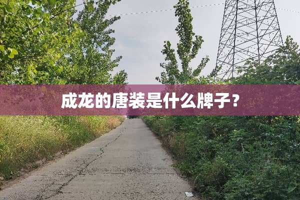 成龙的唐装是什么牌子？