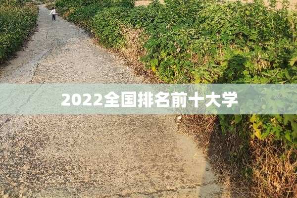 2022全国排名前十大学