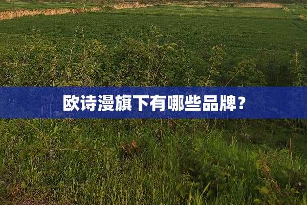 欧诗漫旗下有哪些品牌？