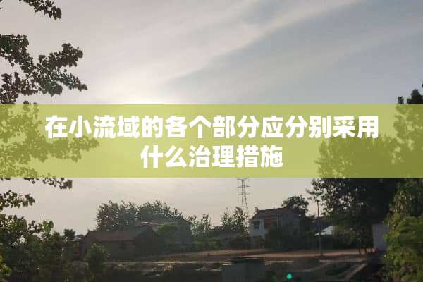 在小流域的各个部分应分别采用什么治理措施